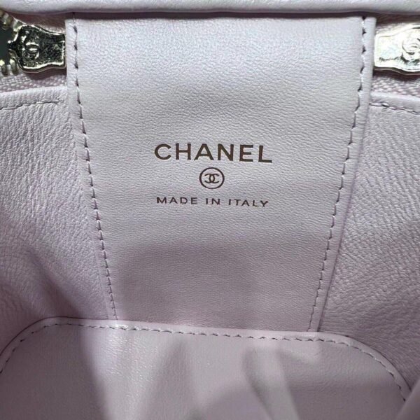 Chanel Mini Top Handle Vanity With Chain Light Pink Lambskin Gold Hard