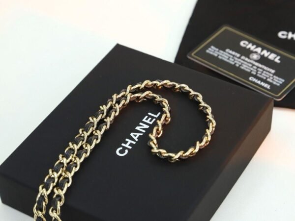 Chanel Mini Metal Vanity With Chain Black Lambskin Aged Gold Hard - Slika 6