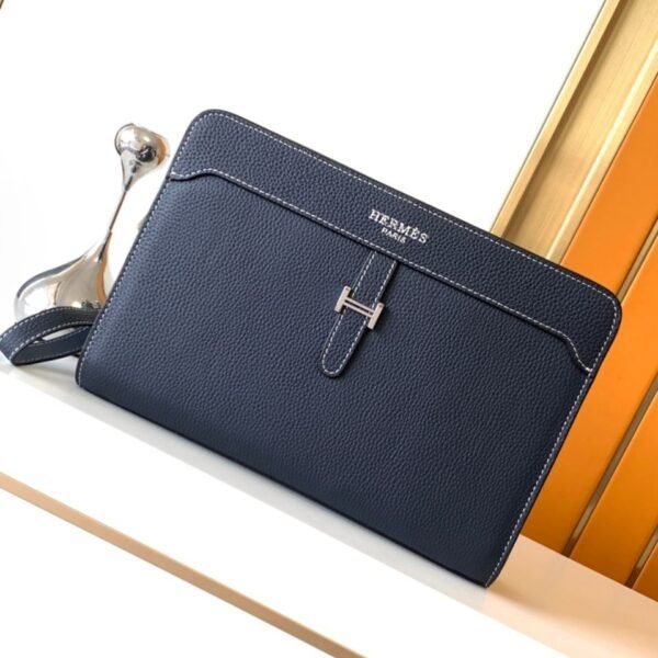 Hermes men's pouch bag, luxurious leather