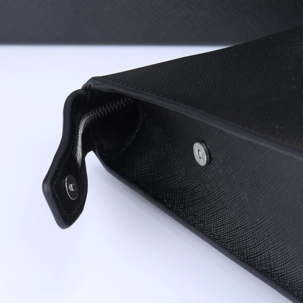 Prada Elegant Black Safiano Clutch