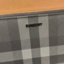 Burberry Edin Check E-canvas Pouch In Charcoal