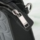 Christian Dior A5 Triangle Pouch D Gravity Leather Black