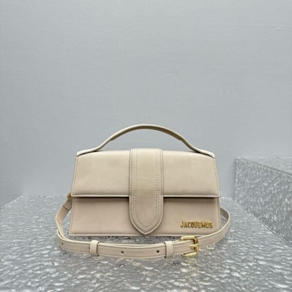 Jacquemus Soft Amber Leather Le Grand Bambino Structured Shoulder Bag