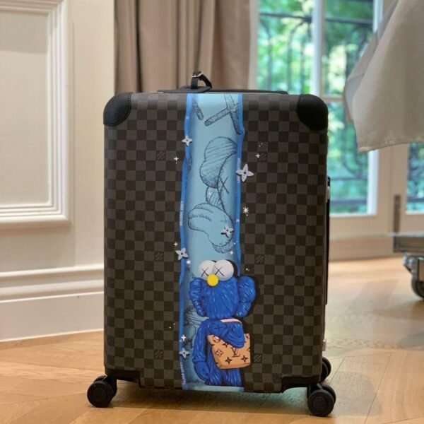 Louis Vuitton black brown Kofer KAWS