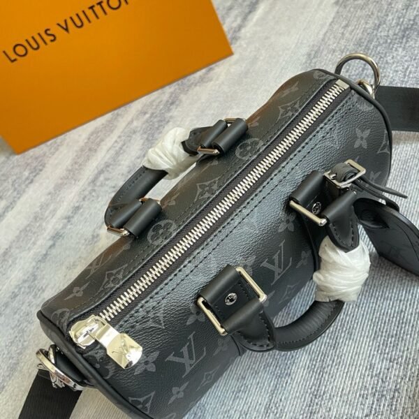 Louis Vuitton black grey leather bag - Slika 3