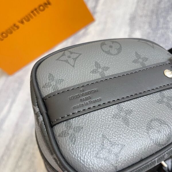 Louis Vuitton black grey leather bag - Slika 4