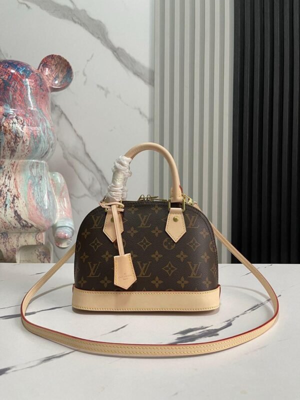 Louis Vuitton beige brown leather bag - Slika 5