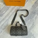 Louis Vuitton black grey leather bag