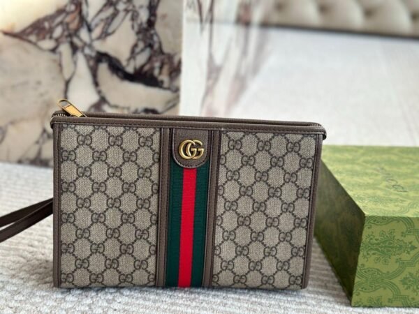 Gucci ophidia large gg supreme pouch clutch - Slika 2