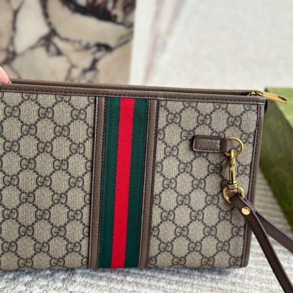 Gucci ophidia large gg supreme pouch clutch