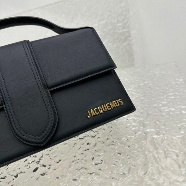 Jacquemus Black Leather Le Grand Bambino Structured Shoulder Bag