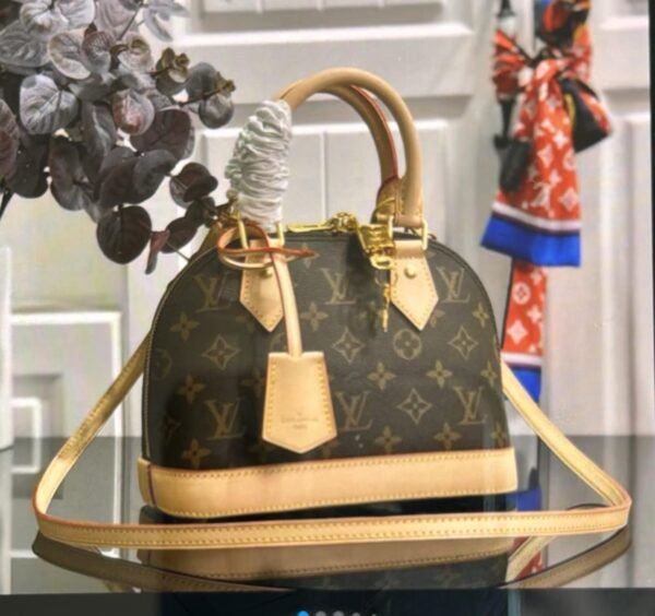 Louis Vuitton beige brown leather bag - Slika 9