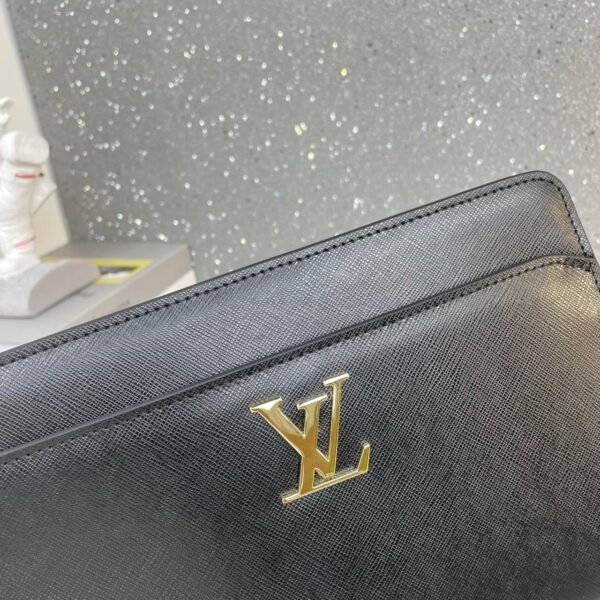 Louis Vuitton Calfskin Lock Me Zippy - Black