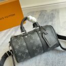 Louis Vuitton black grey leather bag