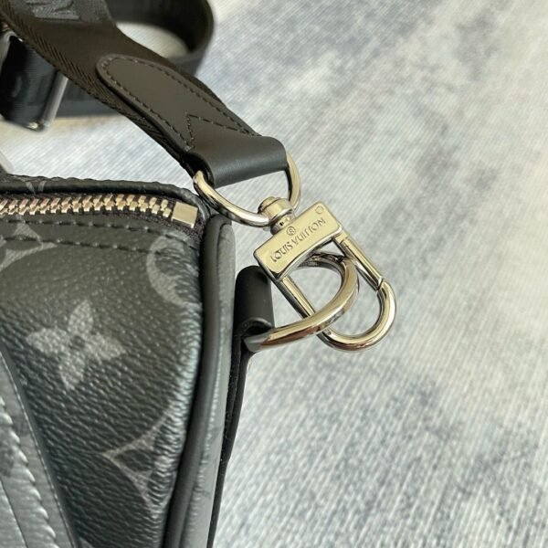Louis Vuitton black grey leather bag - Slika 8