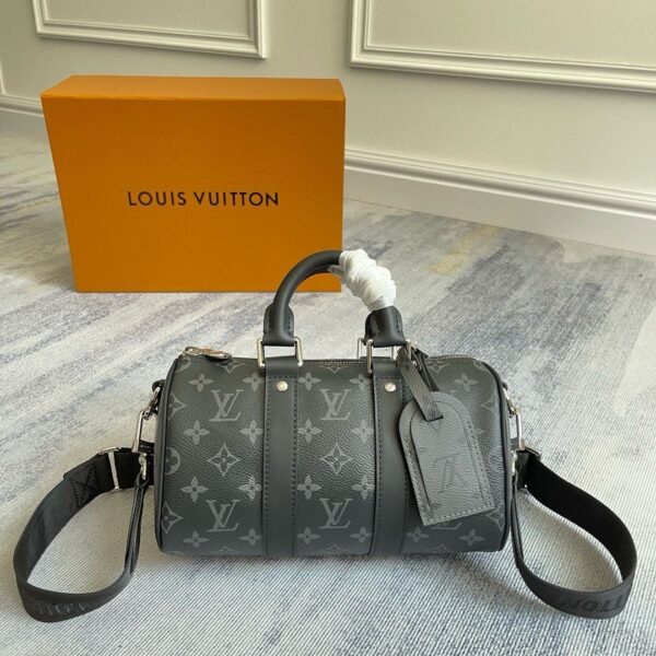 Louis Vuitton black grey leather bag