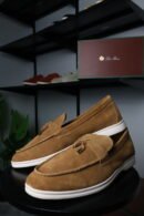 Loro Piana Summer Charms Walk Loafer Brown