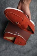 Loro Piana Summer Charms Walk Loafer Orange