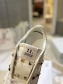 Valentino Garavani Rockstud White/Gold Leather Flatform