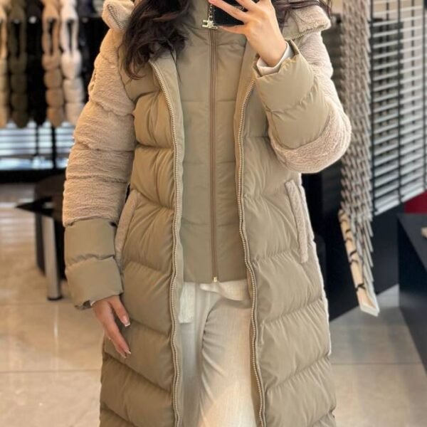 Elisabetta Franchi Beige Down Jakna