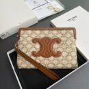 Celine Triomphe Clutch Beige