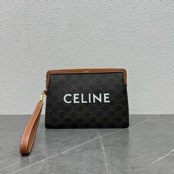 Celine Triomphe Clutch Triomphe Canvas
