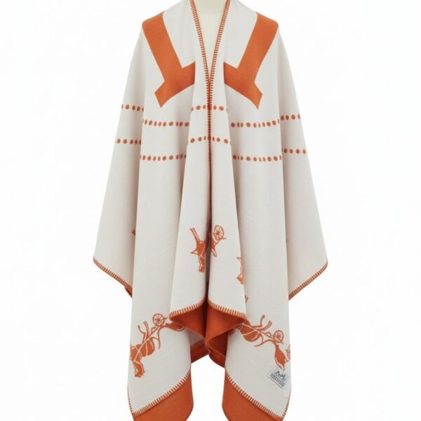 Hermes Šal Orange/White
