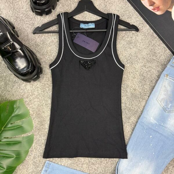 Prada Majica bez rukava Black / Crna