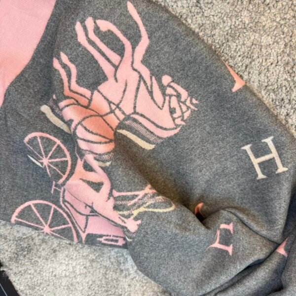 Hermes Šal Grey/Pink