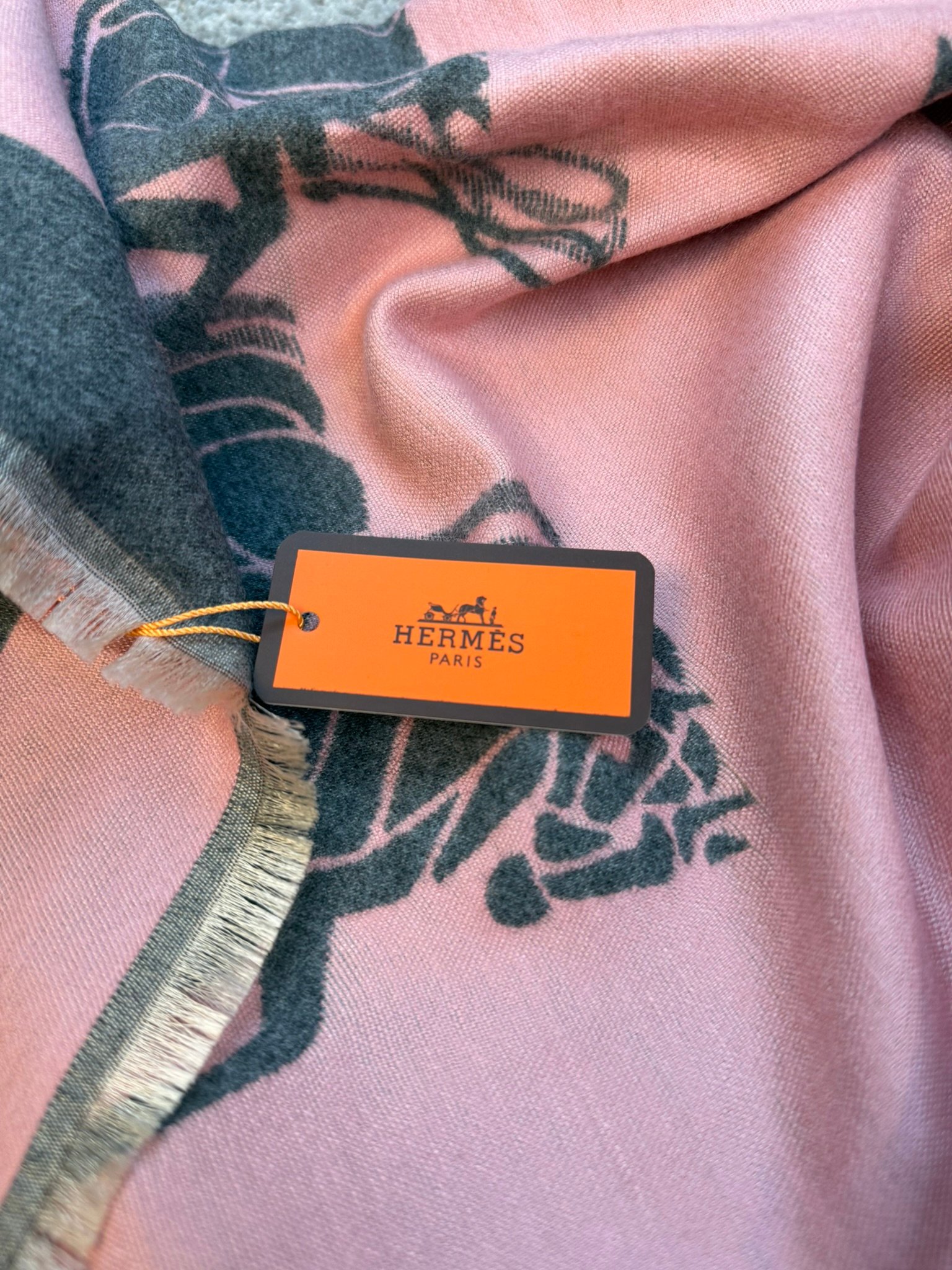 Hermes Šal Grey/Pink - Slika 6