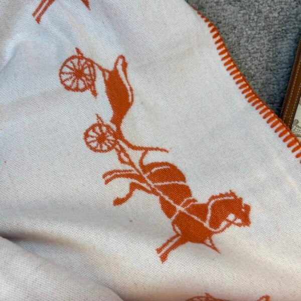 Hermes Šal Orange/White