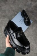 Prada Monolith leather Loafers Black