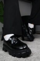 Prada Monolith leather Loafers Black