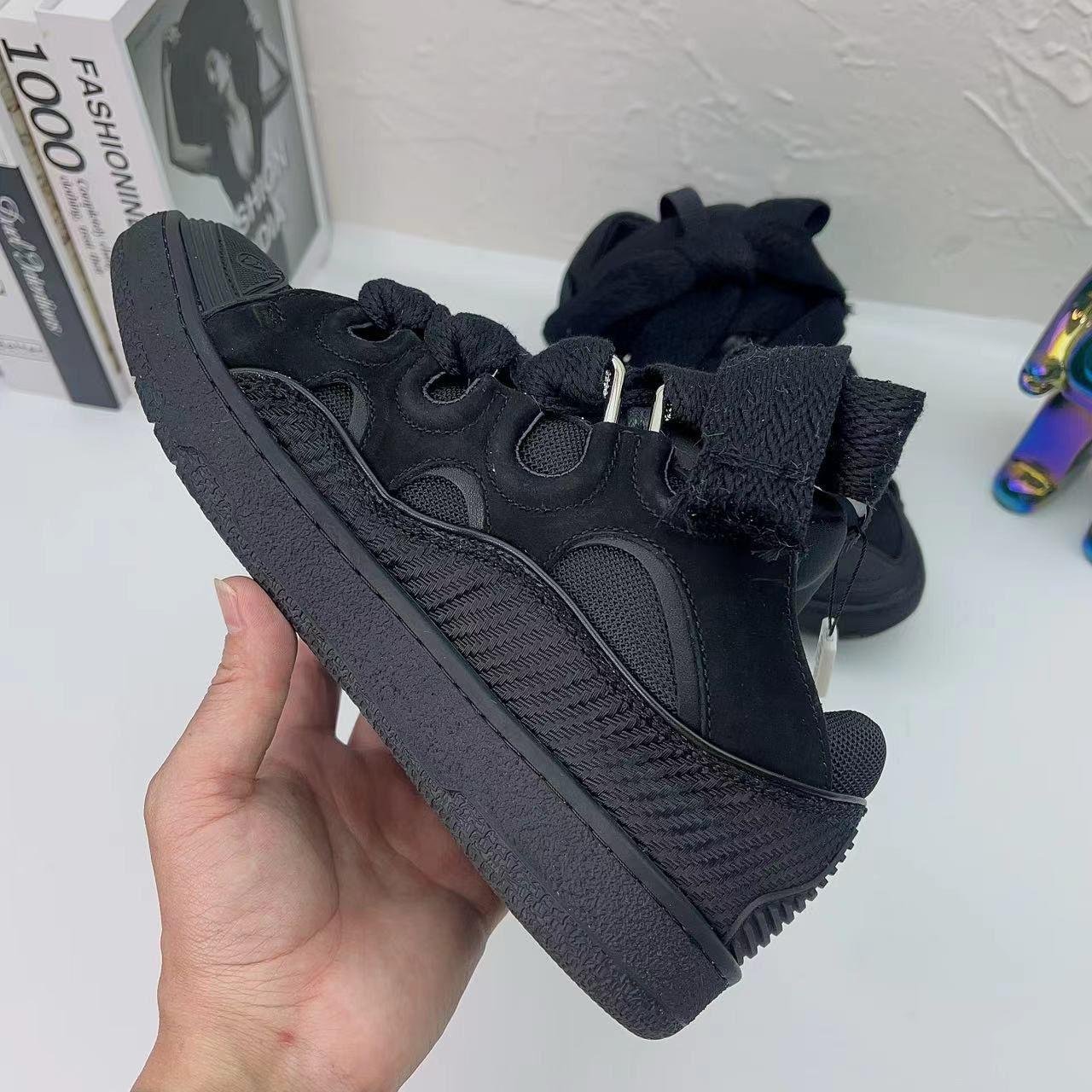 Lanvin Curb lace-up sneakers Black - Slika 2