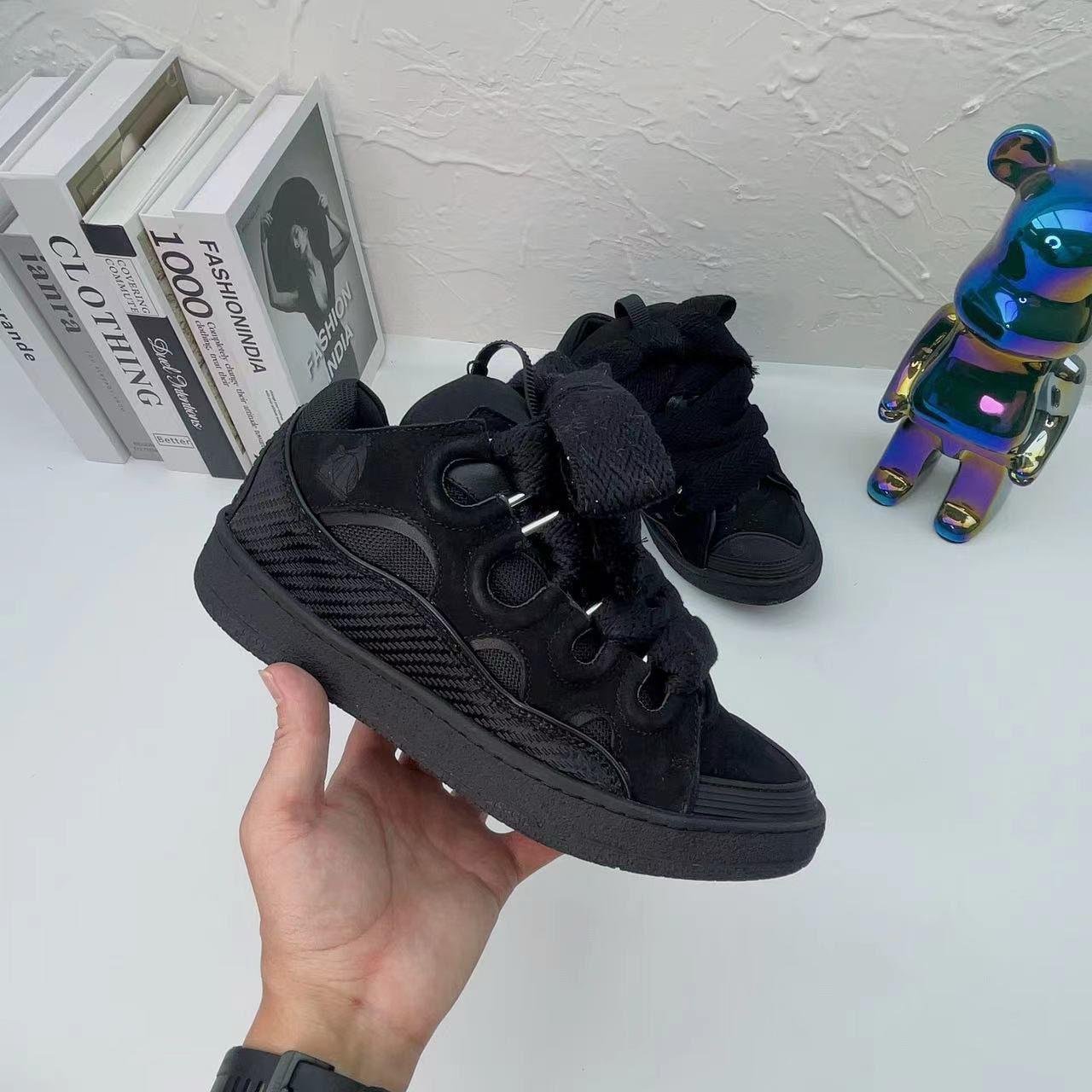 Lanvin Curb lace-up sneakers Black - Slika 7
