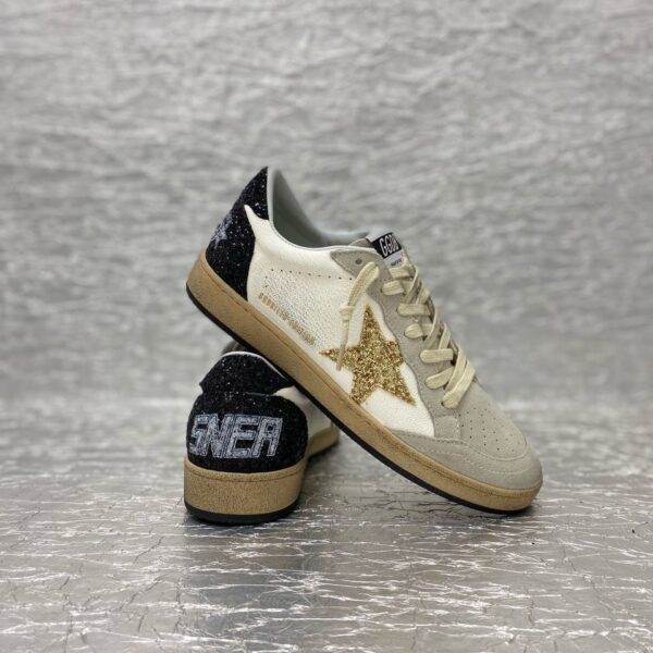 Golden Goose White / Gold / Black Glitter