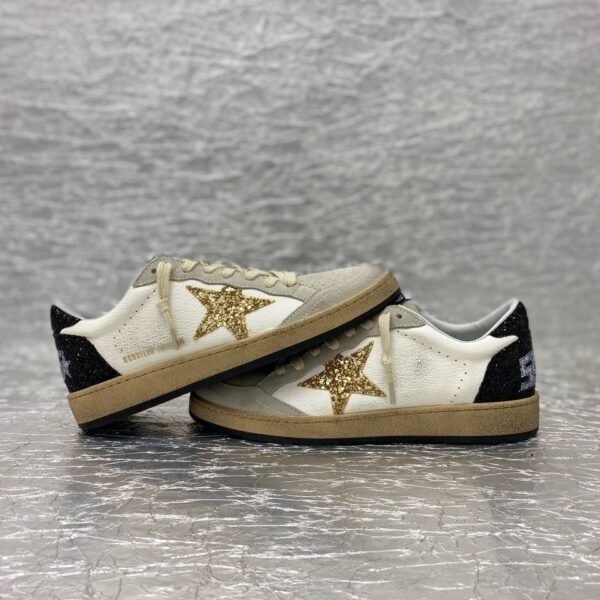 Golden Goose White / Gold / Black Glitter