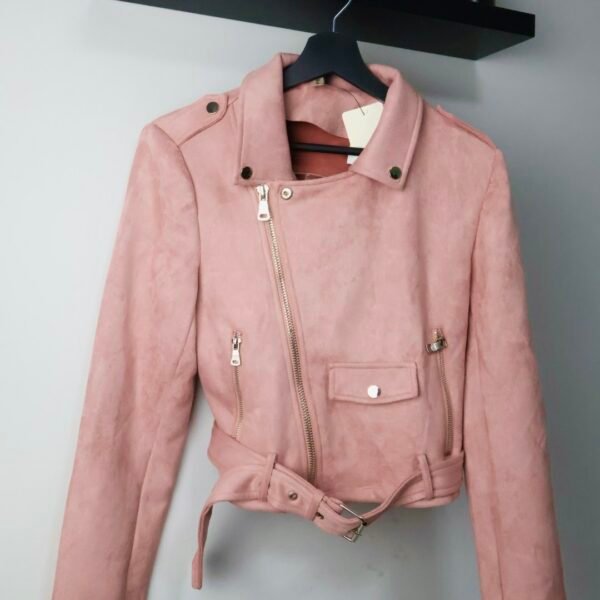C'est Monique biker jakna Suedette Dusty Pink