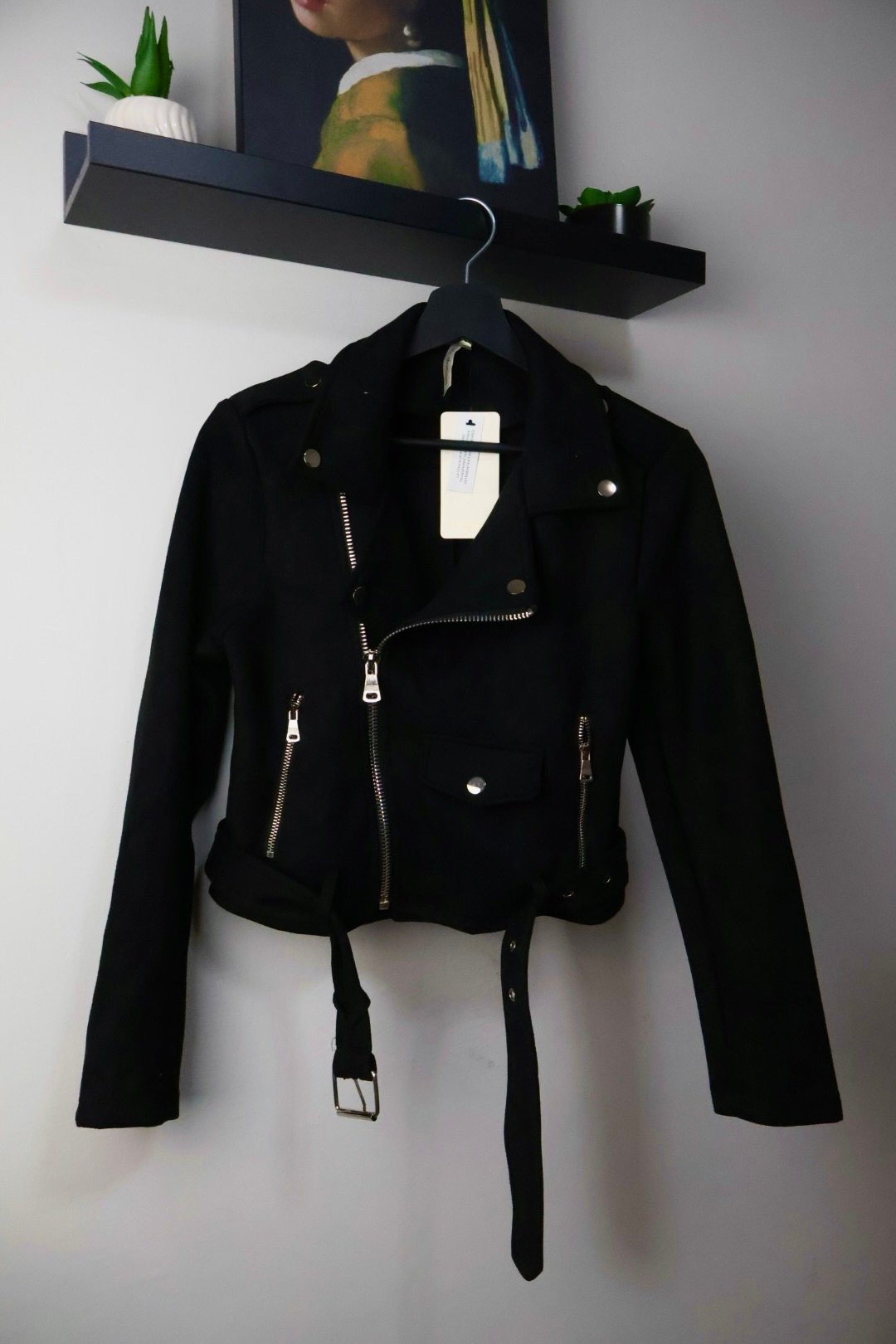 C'est Monique biker jakna Suedette Black