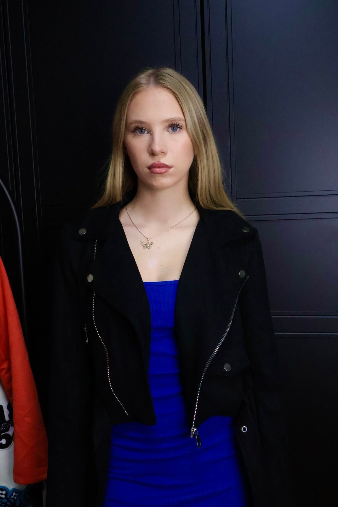 C'est Monique biker jakna Suedette Black - Slika 4