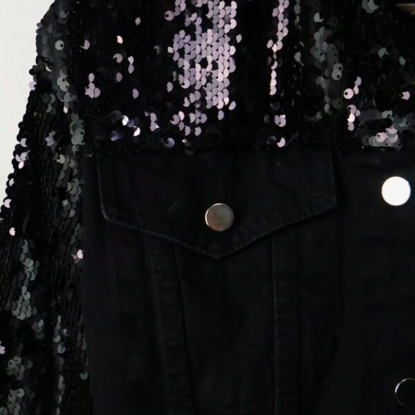 Denim Jakna Black Paillette