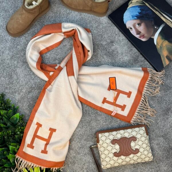 Hermes Šal Orange/White