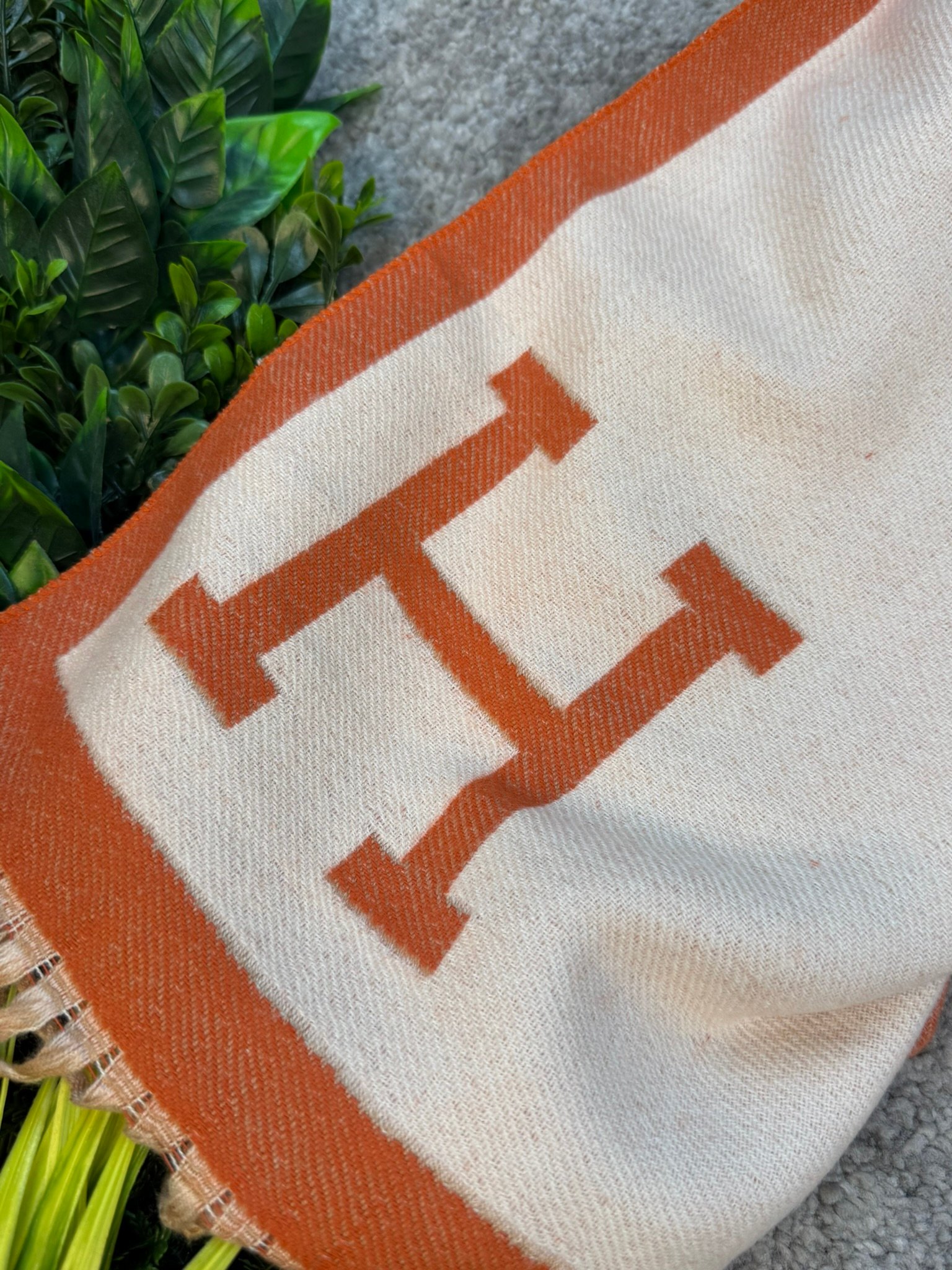 Hermes Šal Orange/White - Slika 3