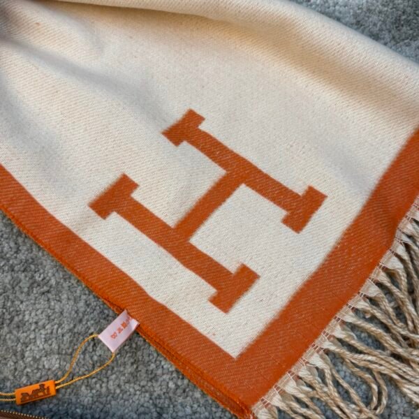 Hermes Šal Orange/White