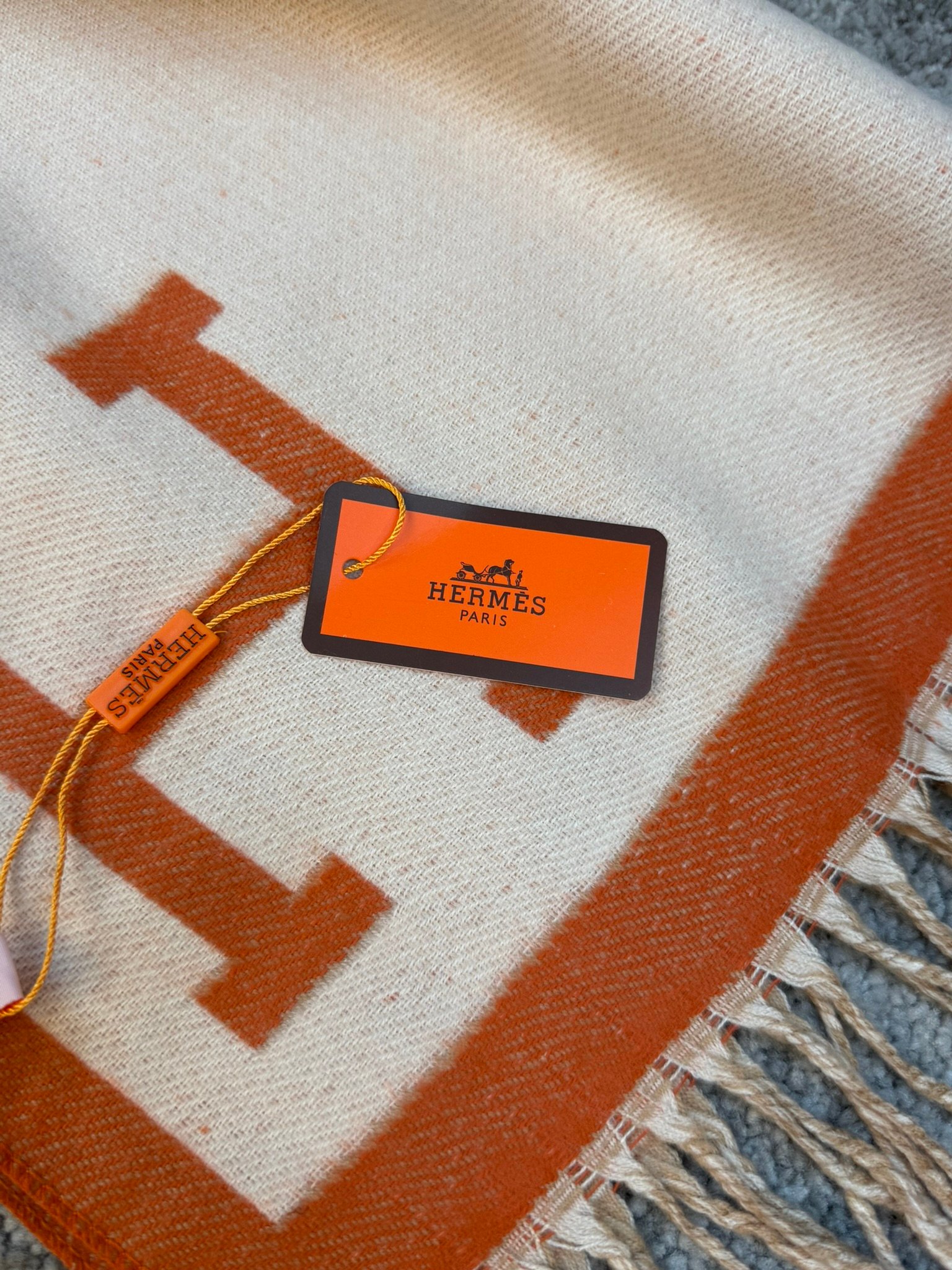 Hermes Šal Orange/White - Slika 6