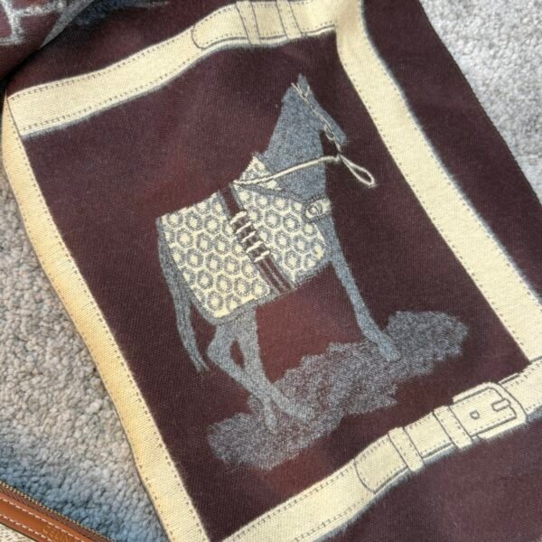 Hermes Šal Bordeaux/White