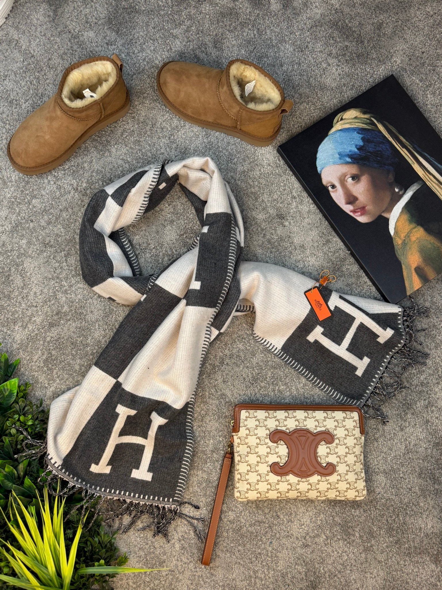 Hermes Šal Grey/White - Slika 2