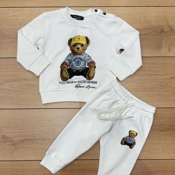 Komplet Ralph Lauren Polo Bear "White" Kids