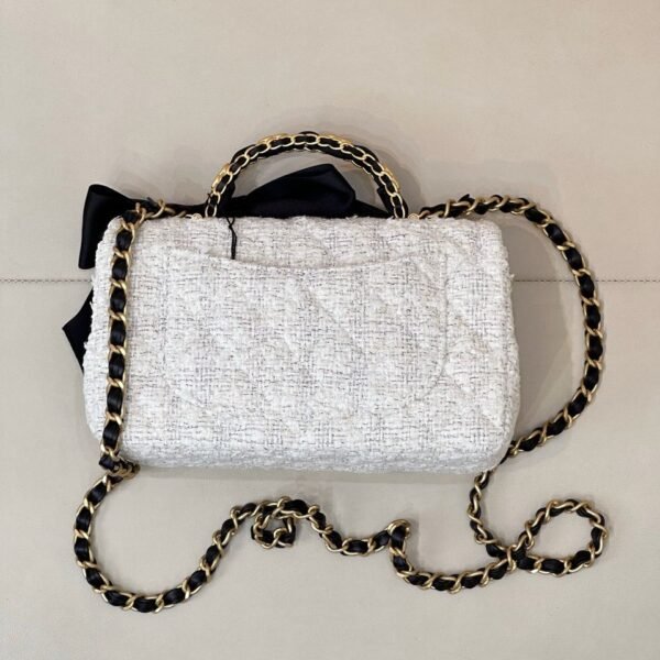 CHANEL Mini Flap Bag White & Black