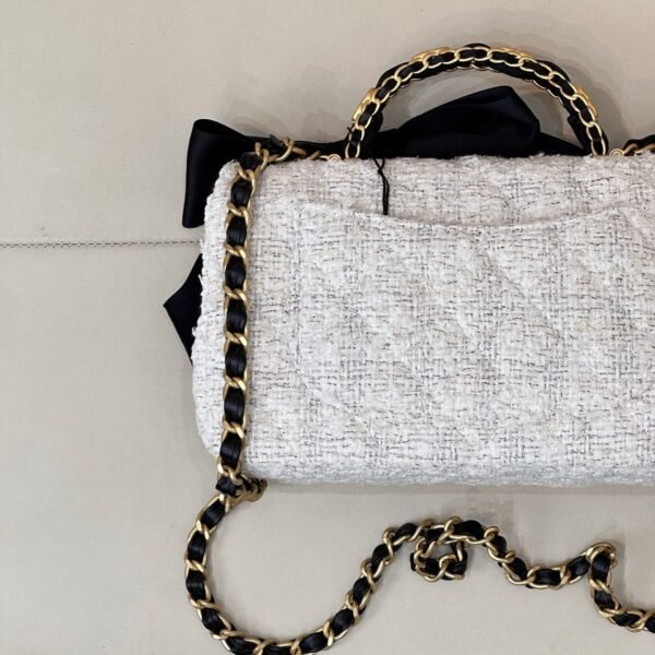 CHANEL Mini Flap Bag White & Black